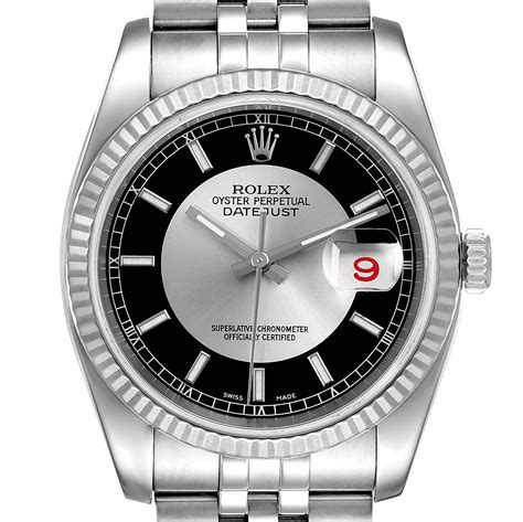 rolex tuxedo dial for sale|Rolex 116234 datejust.